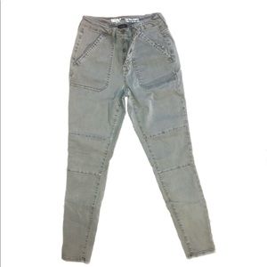 Olive grey skinny jeans